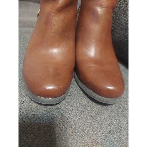 Soul Naturalizer Carrie Whiskey Ankle Boots Block Heel Booties Brown Sz 6.5 - Picture 3 of 12